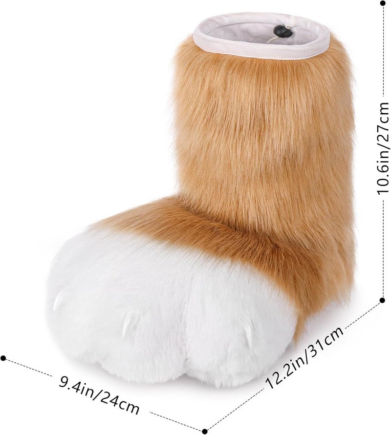 BNLIDES Cosplay Animal Cat Wolf Dog Fox Fursuit Feet Paw Claw Shoes Furry Boots Costume Accessories for Adult - Image 4
